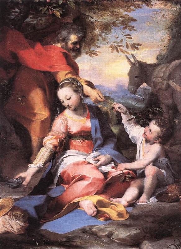 BAROCCI, Federico Fiori Rest on the Flight to Egypt sw Sweden oil painting art